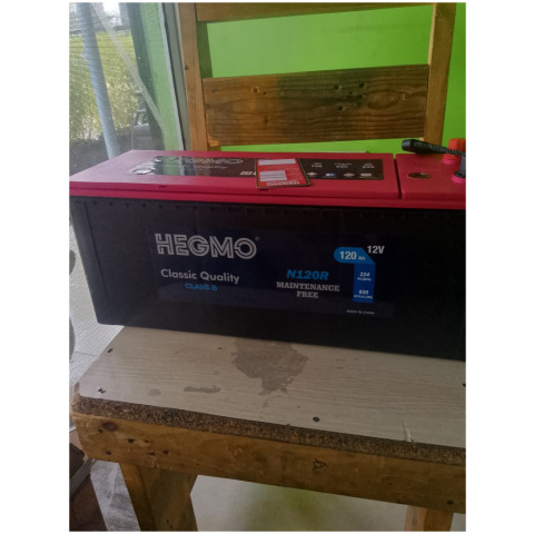 Hegmo N120 120 Amperes HiWay - Ultra Low Maintenance Black Coloured Battery - SIDE