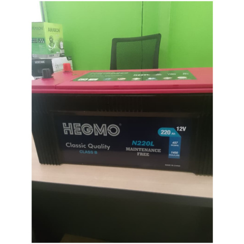 Hegmo N220 220 Amperes HiWay - Ultra Low Maintenance Black Coloured Battery