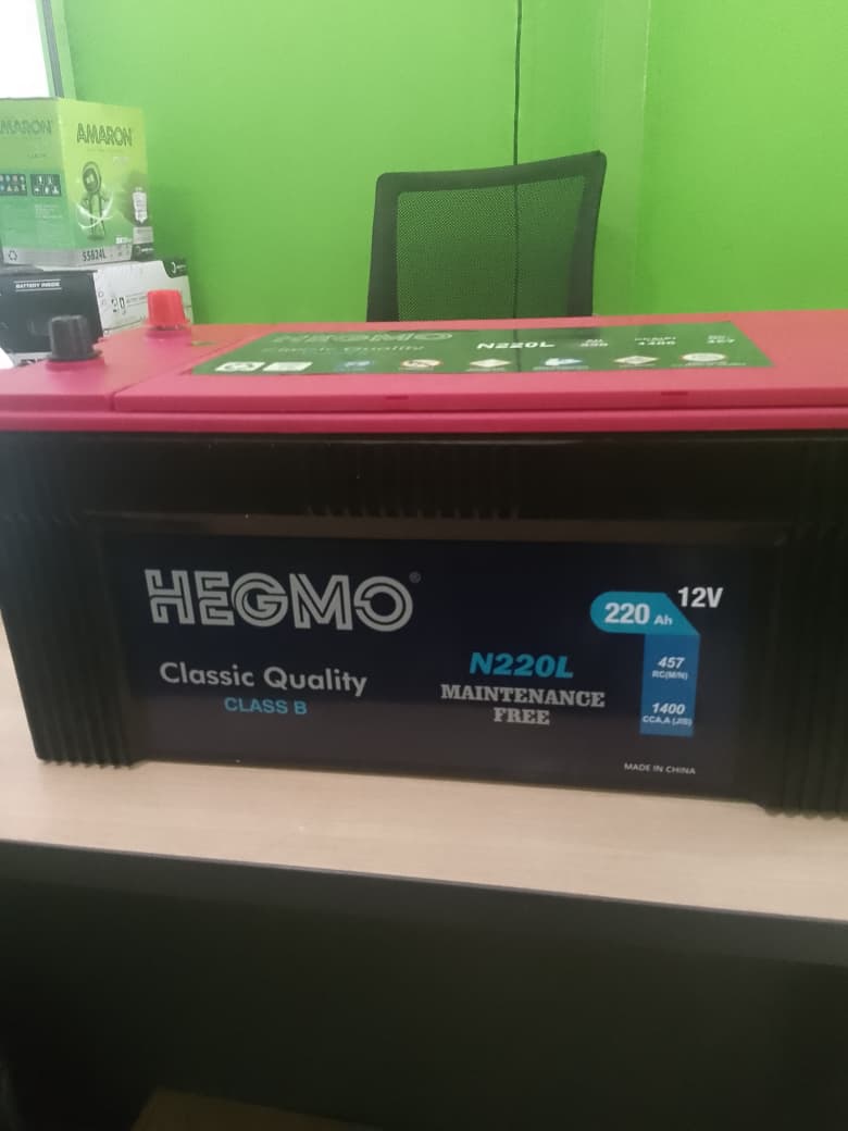 Hegmo N220 220 Amperes HiWay - Ultra Low Maintenance Black Coloured Battery
